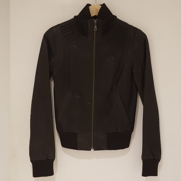 Danier Leather Bomber Jacket - similar to Mackage - Picture 1 of 8
